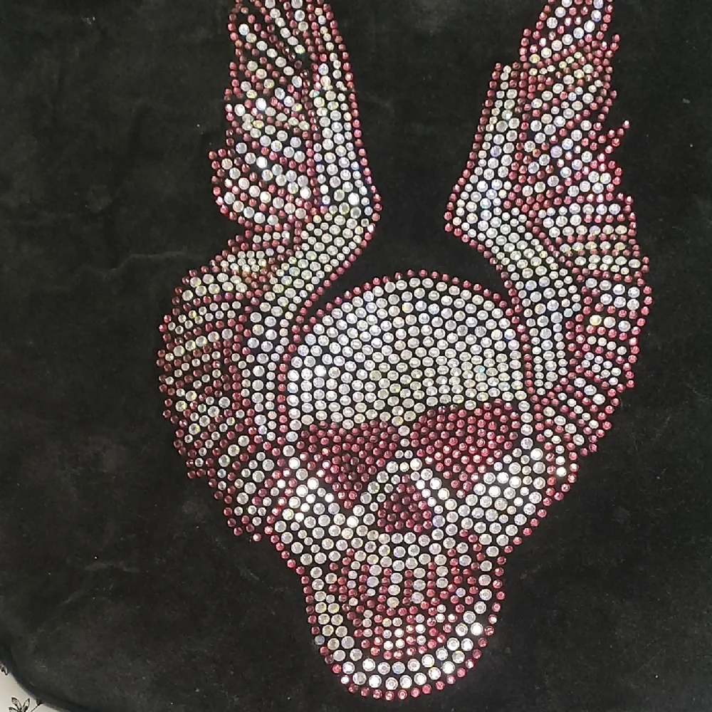 Black and Red Skull Embellished Shoulder‎ Bag 13X15